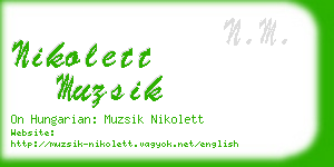 nikolett muzsik business card